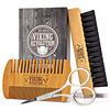 Viking Revolution - Beard Comb & Beard Brush Set for Men