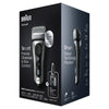 Braun Series 8 8457CC Electric Shaver for Men with Beard Trimmer, Cleaning & Charging Center, Sliver