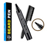 MenHere Beard Pencil Filler for Men, Beard Pen, Beard Filler Kit - WaterProof Bristle Brush Included (Dark Brown)