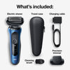 Braun Series 6 6020s Electric Shaver with Precision Trimmer for Men, Wet & Dry, Rechargeable, Cordless Foil Shaver, Blue