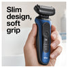 Braun Series 6 6020s Electric Shaver with Precision Trimmer for Men, Wet & Dry, Rechargeable, Cordless Foil Shaver, Blue