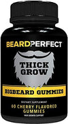 THICKGROW BIGBEARD Gummies  Beard Growth Formula- with Biotin, B12, and 10+ Elite Beard-Building Vitamins - 60 Cherry Flavored