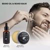 Pretfy 10 in 1 Beard Growth Kit with Beard Oil Beard Balm Beard Conditioner and Storage Bag Best Gifts for Male