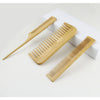 Natural Wood Hair Brush with Wooden Bristles Massage Scalp Comb and Wood Beard Comb for Men and Women 6pcs(Necano)