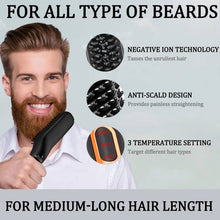 Men's Plus Beard Straightener w/ Beard Balm & Beard Growth Oil