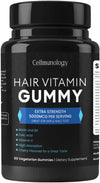 Cellmunology Hair Vitamin Gummy with Biotin 5000 MCG - Extra Strength and Healthy Hair Growth SupplementGluten-Free - 60 Cherry Flavored