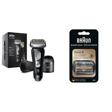 Braun Electric Razor, Waterproof Foil Shaver for Men, Series 9 Pro 9460cc, Wet & Dry Shave, With ProLift Beard Trimmer for Grooming, 5-in-1 Cleaning & Charging SmartCare Center Included, Atelier Black