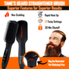 Tame the Wild Pro Beard Straightener for Men - Anti-Scald Beard Straightening Comb - Heated Hair Straightener for Men