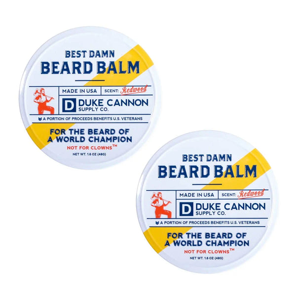 Duke Cannon Supply Co. Best Beard Balm, Redwood Scent, 1.6oz (2 Pack)