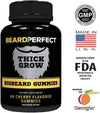 THICKGROW BIGBEARD Gummies  Beard Growth Formula- with Biotin, B12, and 10+ Elite Beard-Building Vitamins - 60 Cherry Flavored