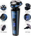 Hatteker Mens Electric Shavers ,Sideburn/Nose Trimmer Wet Dry IPX7 Waterproof Rechargeable Cordless 3 in 1