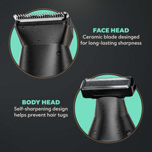 Dollar Shave Club | Double Header Electric Trimmer | Electric Razor with a Beard Trimmer Head & Separate Body Grooming Head