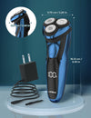 CITHOT Electric Razorwith Pop-up Trimmer, Wet and Dry Razor with Screen Display IPX7 Rechargable Cordless Blue