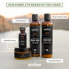 Live Bearded Complete Beard Grooming Kit - Beard Conditioner, Beard Wash, Beard Oil and Beard Butter