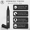 4-Tip Beard Pencil Filler(2 pack) - Updated Beard Filling Pen Kit with Brush,Waterproof Beard Pen,Black (2 Pens)