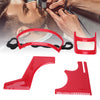 Zerone Men's Beard Template,Beard Shaping Tool Kit Beard Styling Cutting Hairline Grooming Red Plastic Beard Template Set