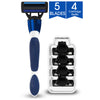 Nylea 5 Blade Razors for Men with Dual Lubrication and Precision Trimmer