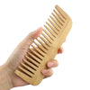 Natural Wood Hair Brush with Wooden Bristles Massage Scalp Comb and Wood Beard Comb for Men and Women 6pcs(Necano)