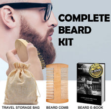 Men's Plus Beard Straightener w/ Beard Balm & Beard Growth Oil