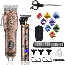 Lanumi Hair Clippers for Men Cordless Cutting T-Blade Trimmer Kit Professional Barber Clipper and Beard Trimmer Set Cordless USB Rechargeable Hair Cutting Kit