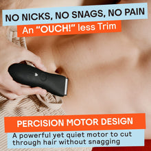 Meridian - No Nick No Pain, Body Hair Trimmer, Rechargable, Waterproof - Onyx