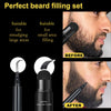 Beard Pencil Filler , 4-Tip Beard Filler PenLong Lasting Beard Pen with Beard Brush Detailing Filler Moustache