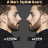 Beard Pencil Filler Water Proof Beard pen and beard brush Long Lasting Coverage Natural Finish(BLACK）