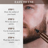 4-Tip Beard Pencil Filler(2 pack) - Updated Beard Filling Pen Kit with Brush,Waterproof Beard Pen,Black (2 Pens)