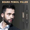 Beard Pencil Filler Water Proof Beard pen and beard brush Long Lasting Coverage Natural Finish(BLACK）