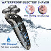 Kurener Electric Shaver Razor Rechargeable 100% Waterproof Rotary with Nose Trimmer Sideburns Trimmer Face Cleaning Brush