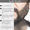 4-Tip Beard Pencil Filler(2 pack) - Updated Beard Filling Pen Kit with Brush,Waterproof Beard Pen,Black (2 Pens)