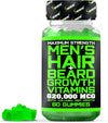 BBS Beard Growth & Hair Growth Vitamins- Maximum Strength 620000mcg Biotin - Collagen - MSM - Keratin - Bamboo Extract (Made by Best Beard Stuff USA)