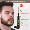 4-Tip Beard Pencil Filler(2 pack) - Updated Beard Filling Pen Kit with Brush,Waterproof Beard Pen,Black (2 Pens)