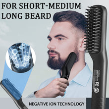 Men's Plus Beard Straightener w/ Beard Balm & Beard Growth Oil