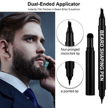 Beard Pencil Filler, TRAALL Barber Styling Pen with Brush, Waterproof Proof, Sweat Proof, Long Lasting Solution, Natural Finish, Effective Enhance Facial Hair(Black)