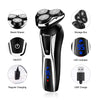 SURKER Electric Shaver Razor Cordless Beard Trimmer 3 in 1 Grooming Kit Plus 1 Facial Cleansing Brush Waterproof USB Rechargeable Dry Wet