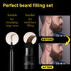 Beard Pencil Filler , 4-Tip Beard Filler PenLong Lasting Beard Pen with Beard Brush Detailing Filler Moustache