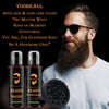 Beard Wash & Conditioner & Silicone Brush Professional Set w/Argan & Jojoba Oils - Beard Shampoo w/Beard Oil 2 x 4 Fl Oz 120ML