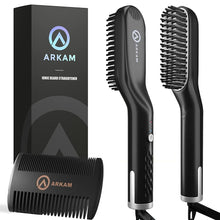 Arkam Beard Straightener for Men -Premium Heated Beard Brush Kit