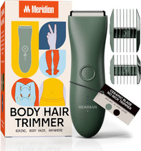 Meridian - No Nick No Pain, Body Hair Trimmer, Rechargable, Waterproof - Onyx