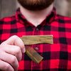 Folding Wood Comb by Striking Viking - Anti-Static EDC Wooden Styling Comb