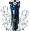 CITHOT Electric Razorwith Pop-up Trimmer, Wet and Dry Razor with Screen Display IPX7 Rechargable Cordless Blue