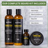 Live Bearded Complete Beard Grooming Kit - Beard Conditioner, Beard Wash, Beard Oil and Beard Butter