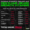 BBS Beard Growth & Hair Growth Vitamins- Maximum Strength 620000mcg Biotin - Collagen - MSM - Keratin - Bamboo Extract (Made by Best Beard Stuff USA)