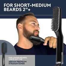 Arkam Beard Straightener for Men -Premium Heated Beard Brush Kit