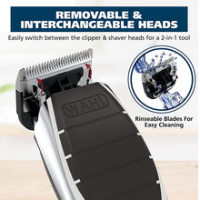 WAHL Clipper 2-in-1 Hair Clipper and Shaver Lithium-Ion Rechargeable Cord Cordless Hair Clipper and Shaver Combo Kit - Model 79568