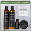 Live Bearded Complete Beard Grooming Kit - Beard Conditioner, Beard Wash, Beard Oil and Beard Butter