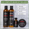 Live Bearded Complete Beard Grooming Kit - Beard Conditioner, Beard Wash, Beard Oil and Beard Butter