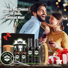 Christmas gifts for men- Beard Kit for Men with Beard Wash, Beard Conditioner, Beard Oil, Beard Balm, Beard Brush, Beard Comb, Beard Scissors, Storage Bag, E-Book, Gifts for Men Dad Husband Boyfriend