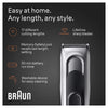 Braun Hair Clippers Series 7 7390, Hair Clippers for Men, Hair Clip from Home with 17 Length Settings, Incl. Memory SafetyLock Recall Setting, Ultra-Sharp Blades, 2 Combs, Stand, Pouch, Washable